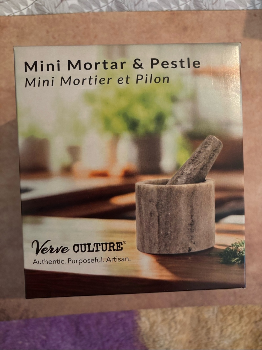 Brand new in Box Mini Mortar & Pestle - Gray